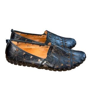 Spring Step Fusaro Slip-On Black Leather women’s size 40 9-9.5